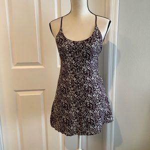 NWOT URBAN OUTFITTERS Brown & White Floral Mini Dress